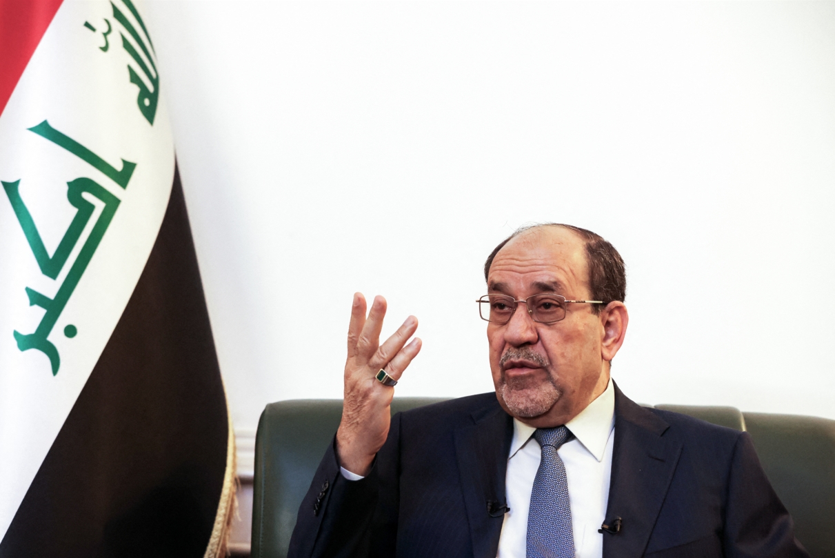 المالكي يحذر من صدام داخلي ويدعو لحصر السلاح بيد الدولة بعيداً عن التصعيد